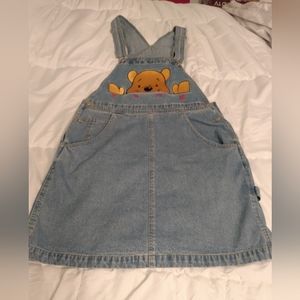 Girls Disney Winnie The Pooh Denim Dress Sz Medium